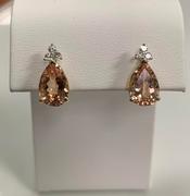 14k White and Yellow Gold Morganite Earrings