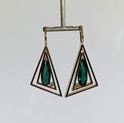 14kt. Yellow Gold Tourmaline and Diamond Earrings