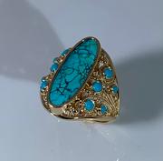 14kt Yellow Gold Turquoise Ring