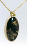 14kt Yellow Gold Magnetized Black Jade Pendant