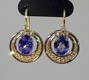 14kt Tanzanite and Diamond Earrings