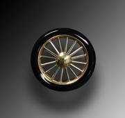 14k Yellow Gold Onyx Tire Tie Pin