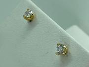 14k Yellow Gold Diamond Earrings