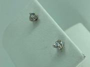 14k White Gold Diamond Earrings