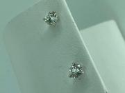 14k White Gold Diamond Earrings