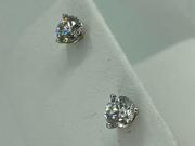 14k White Gold Diamond Earrings