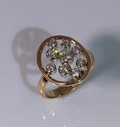 14k Yellow and White Gold Bubble Ring