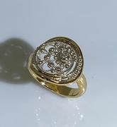 14kt Yellow Gold Filagree and Diamond Ring