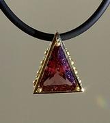 14k Yellow Gold Rare Red Apatite Pendant