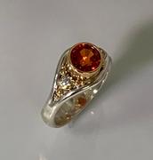 14kt Yellow Gold and Sterling Silver Lab Grown Sapphire